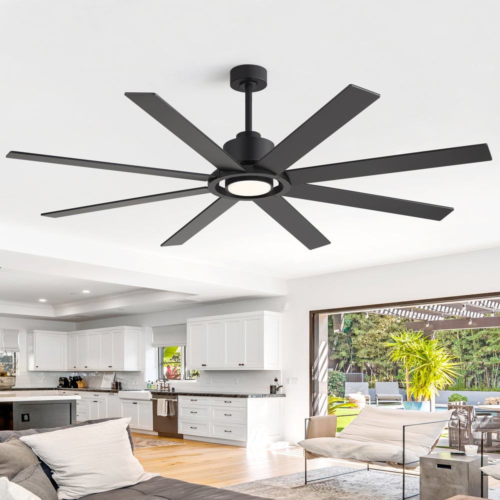 Altairn 72 Inch Dimmable Ceiling Fan With Light and Remote