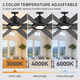 Altairn 72 Inch Dimmable Ceiling Fan With Light and Remote