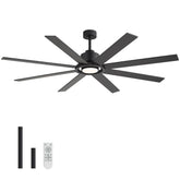 Altairn 72 Inch Dimmable Ceiling Fan With Light and Remote