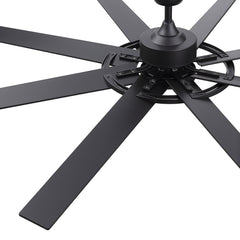 72 Inch Large Ceiling Fan with Light, 8 Reversible Blades, Quiet DC Motor, 6 Speeds Remote Control, 3CCT Dimmable LED, Reversible Airflow, 5-inch and 10-inch Downrods Included