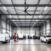 12FT(144 In) HVLS Industrial Ceiling Fan 120V 1Ph-No Light With 5 Aluminum Blades-PMSM Direct Drive Motor-Wall-Mounted VFD Controller-Energy Efficient Large Area Air Circulation for Fan Warehouses & Factories