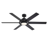 Magnara 60 Inch Black Ceiling Fan With Light and Remote