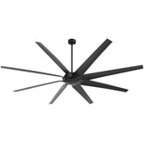100 Inch Large Black Ceiling Fan without Light, 8 Blades, DC Motor & Remote