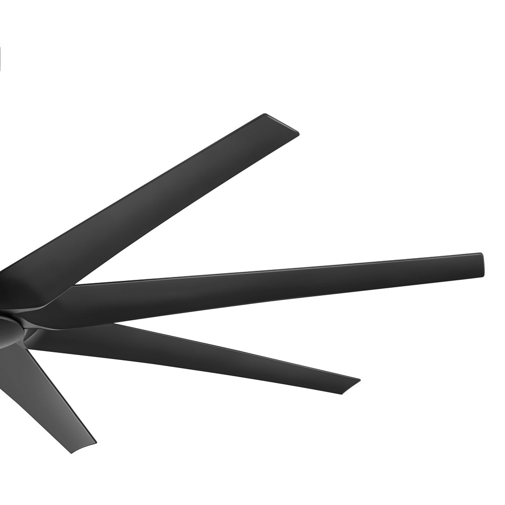 100 Inch Large Black Ceiling Fan without Light, 8 Blades, DC Motor & Remote