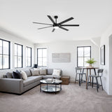 72 Inch 7-Blade Ceiling Fan with Light & Remote