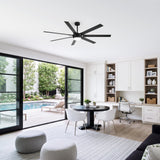 72 Inch 7-Blade Ceiling Fan with Light & Remote