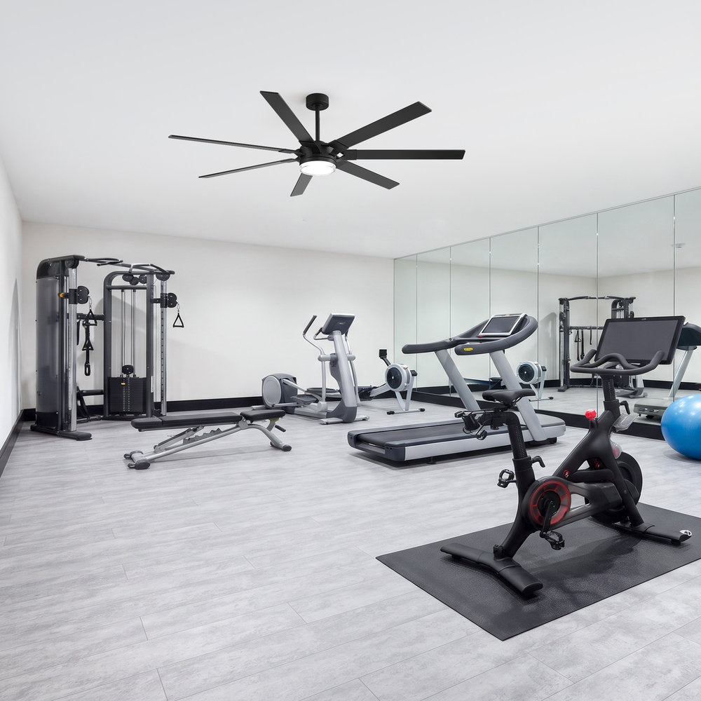 72 Inch 7-Blade Ceiling Fan with Light & Remote