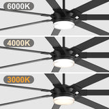 72 Inch 7-Blade Ceiling Fan with Light & Remote
