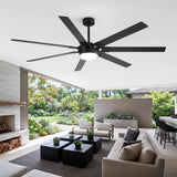 72 Inch 7-Blade Ceiling Fan with Light & Remote