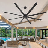 Arvessa 100 Inch Industrial No Light Ceiling Fan With Remote