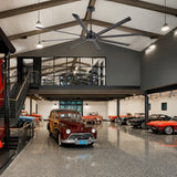 Arvessa 100 Inch Industrial No Light Ceiling Fan With Remote