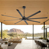 Arvessa 100 Inch Industrial No Light Ceiling Fan With Remote