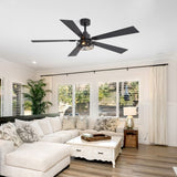 Savelle 42/52-Inch 5-Blade Ceiling Fan With Light & Remote