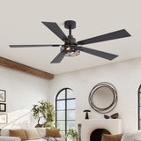Savelle 42/52-Inch 5-Blade Ceiling Fan With Light & Remote