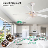 Savelle 42/52-Inch 5-Blade Ceiling Fan With Light & Remote