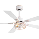 Savelle 42/52-Inch 5-Blade Ceiling Fan With Light & Remote