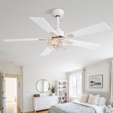 Savelle 42/52-Inch 5-Blade Ceiling Fan With Light & Remote