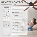 Velelle 60 Inch Ceiling Fan With Light and Remote