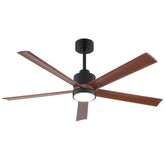 Verara 52-Inch Black Ceiling Fan With Light