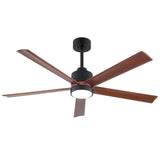 Verara 52-Inch Black Ceiling Fan With Light