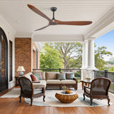 72 Inch Large Ceiling Fan without Light with 3 Solid Wood Blades & Remote