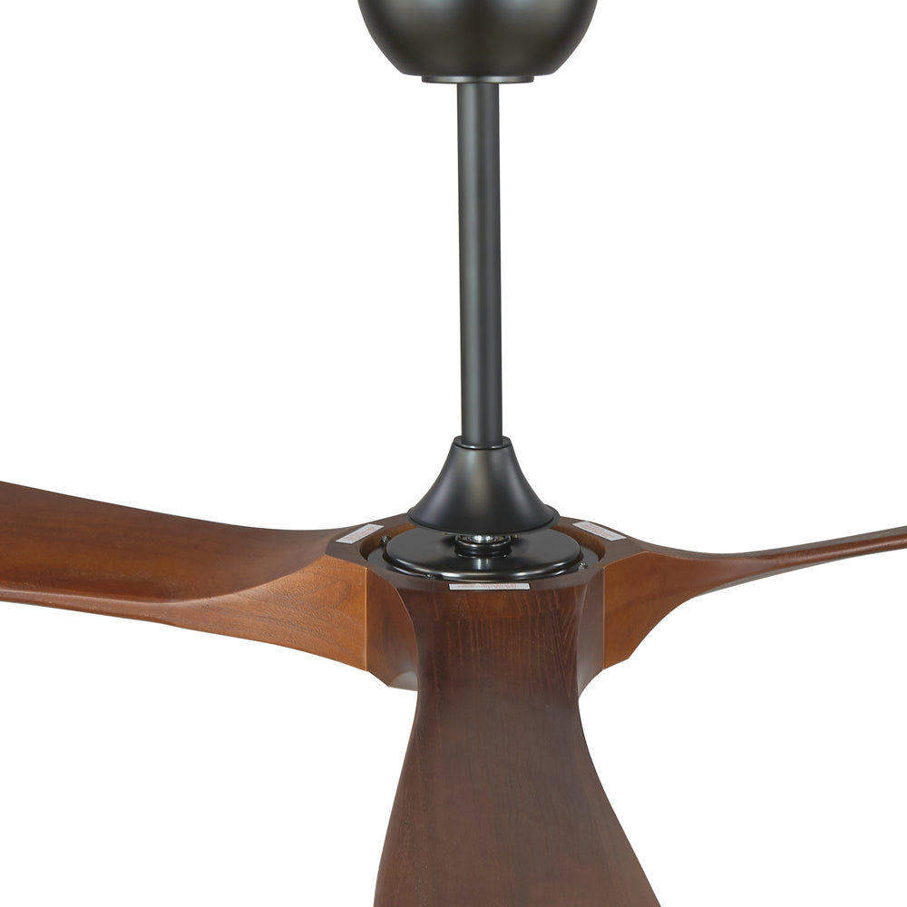 72 Inch Large Ceiling Fan without Light with 3 Solid Wood Blades & Remote