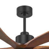 60 Inch Ceiling Fan with Light, 6 Solid Wood Blades & Remote