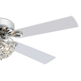 Neven 52-Inch Chrome 5-Blade Ceiling Fan With Light