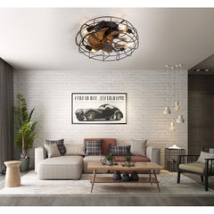 19-in Low Profile Ceiling Fan with Remote Control(7-blade)