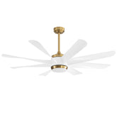 Alsatia 60-in Gold Indoor LED Ceiling Fan with Light Remote (8-Blade)