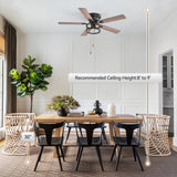 Brivane 52" Hugger Ceiling Fan With Light & Pull Chain