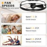 Delvessa 24-Inch Low Profile RGB Ceiling Fan With Dimmable Light