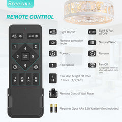 16.5-inch Low Profile Ceiling Fan with Light and Remote (7-blade)