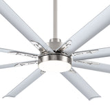 72-Inch Modern Ceiling Fan with Remote, Reversible Powerful DC Motor, 8 Aluminum Blades, 6-Speed, Dual Downrods(7“&24”), LED Light Kit with 3 Color Temps(3000K/4500K/6000K), Black/Gold Black/White/Gold White Finish for Large Room