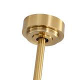 Large 72in Integrated LED Indoor Gold Ceiling Fan with Light and Remote Control Included