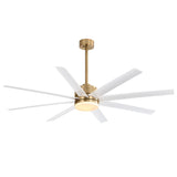 Annette 65 in. Integrated LED Indoor Gold Black-Blade Ceiling Fans with Light and Remote Control