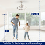 Halcyra 20-Inch Modern 3 Blade Ceiling Fan With Light