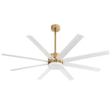 Annette 65 in. Integrated LED Indoor Gold Black-Blade Ceiling Fans with Light and Remote Control