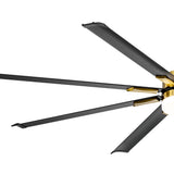 Large 72in Integrated LED Indoor Gold Ceiling Fan with Light and Remote Control Included