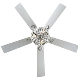 Neven 52-Inch Chrome 5-Blade Ceiling Fan With Light
