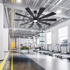 62/72 Inch Modern Ceiling Fan with LED Light and Remote, Dual Finish Blades, Ultra Quiet DC Motor, 6-Speed Ceiling Fan for Large Rooms