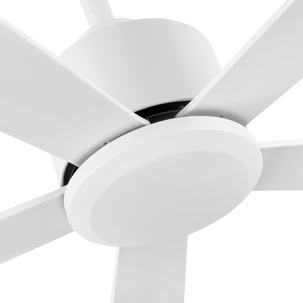 52 in. 6-Speed Indoor Black Ceiling Fans with Remote without Light,5" Downrod Included
