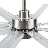 72-Inch Modern Ceiling Fan with Remote, Reversible Powerful DC Motor, 8 Aluminum Blades, 6-Speed, Dual Downrods(7“&24”), LED Light Kit with 3 Color Temps(3000K/4500K/6000K), Black/Gold Black/White/Gold White Finish for Large Room