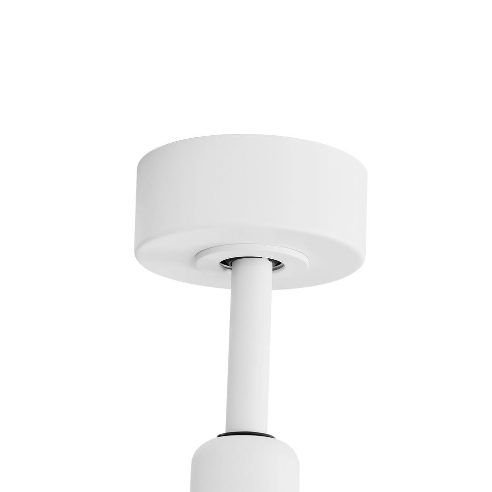 AeroSpan Lux 65-inch white 8-blade ceiling fan with white housing and downrod design