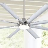72-Inch Modern Ceiling Fan with Remote, Reversible Powerful DC Motor, 8 Aluminum Blades, 6-Speed, Dual Downrods(7“&24”), LED Light Kit with 3 Color Temps(3000K/4500K/6000K), Black/Gold Black/White/Gold White Finish for Large Room