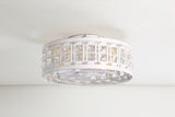 Auvara 16.5-Inch Small Caged Flush Mount Ceiling Fan With Light