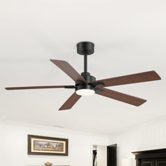 52-in Integrated LED Indoor Ceiling Fans with Light and Remote Control Included
