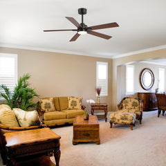52-in Integrated LED Indoor Ceiling Fans with Light and Remote Control Included