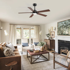 52-in Integrated LED Indoor Ceiling Fans with Light and Remote Control Included