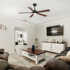 52-in Integrated LED Indoor Ceiling Fans with Light and Remote Control Included